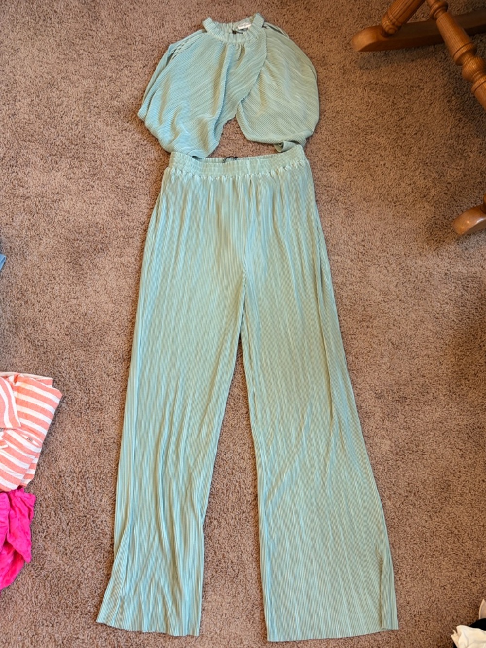 Vici x Summer of Diane Two Piece Plisse Set